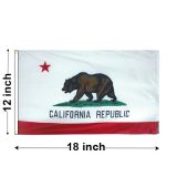 12"x18" California Nylon Outdoor Flag